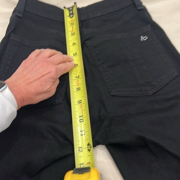 RAG AND BONE BLACK SLIT JEANS SIZE 25 - Picture 10 of 13
